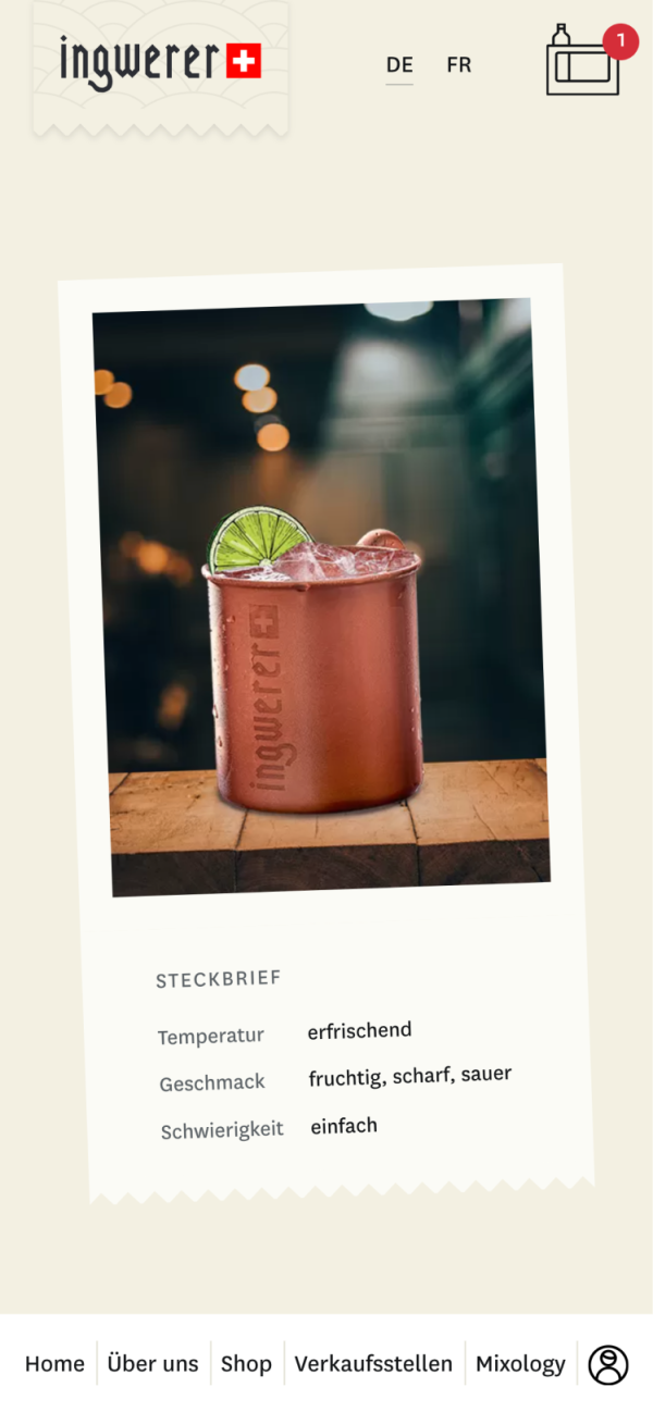 Steckbrief eines Drinks der Website ingwerer.ch
