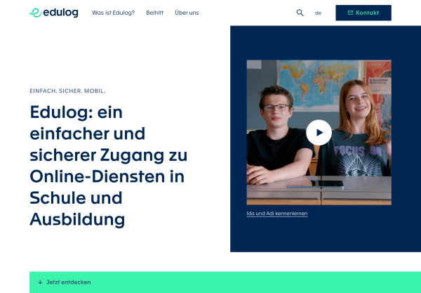 Startseite Website Edulog