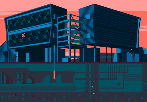 Naratek Illustration von einem Fabrikgebäude